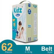 Kidz Belt System Baby Diaper (M Size) (5-10 kg) (62pcs) - 