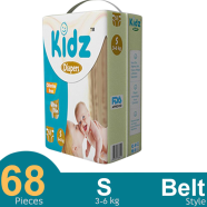 Kidz Belt System Baby Diaper (S Size) (3-6 kg) (68pcs) - 