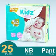 Kidz Pant System Baby Diaper (NB Size) (0-4kg) (25pcs) - 