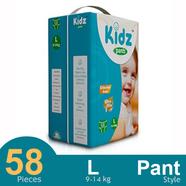 Kidz pant System Baby Diaper (L Size) (9-14 kg) (58pcs) - 58Pcs