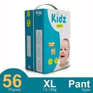 Kidz pant System Baby Diaper (XL Size) (12-18 kg) (56pcs) - 