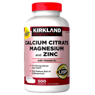 Kirkland Calcium Citrate With Magnesium And Zinc 500mg Vitamin D3 - 500 Tablets