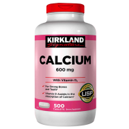 Kirkland Signature Calcium 600mg With Vitamin D3 - 500 Tablets