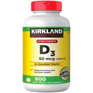 Kirkland Signature Extra Strength D3 50 mcg - 600 Softgels