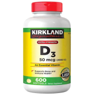 Kirkland Signature Maximum Strength Vitamin D3 2000 IU - 600 Softgels