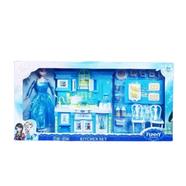Kitchen Frozen Big Size Doll Toy With Household Set (kitchen_frozen_big) - Multicolor
