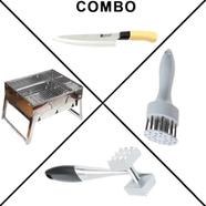 Kitchen Knife, Meat Tenderizer, Meat Hammer , Barbecue Grill Super Combo