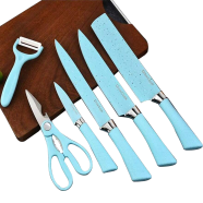 Kitchen Knives Set Wheat Straw Fiber Kitchen Knives With Food Grade Stainless Steel - 6 pcs