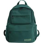 Korean Style Backpack - Deep Green