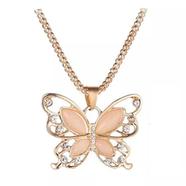 Korean Version Of New Fashion Cat Eye Stone Hollow Butterfly Necklace