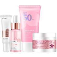 LAIKOU Japan Sakura Brightening Set (Sakura Sunscreen/Serum/ Eye Cream/ / Cream) Skin Care Set - 4pcs