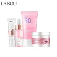 LAIKOU Japan Sakura Brightening Set (Sakura Sunscreen/Serum/ Eye Cream/ / Cream) Skin Care Set 4pcs