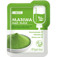LAIKOU Matcha Mud Face Mask Anti Wrinkle Night Facial Packs Dark Circle Moisturize Anti Aging Green Clay Mask for Facecare-5pcs