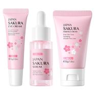 LAIKOU SAKURA Skin Care Set 3 PCS - (Eye Cream/Serum/Face Cream)