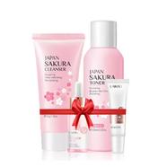 LAIKOU Sakura (Cleanser/Face Toner/Serum/Eye Cream) Set 4 Pcs - 33849