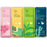 LAIKOU Sakura Matcha Seaweed Snail Sleeping Mask - 4pcs - 34418