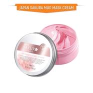 LAIKOU Sakura Mud Mask 90gm Facial Mask Brush Cherry Blossoms Clay Mask-2pcs