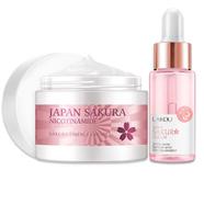 LAIKOU Sakura Serum And Collagen Face Cream Cherry Blossom Essence Moisturizing Whitening combo (set-2)