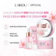 LAIKOU Sakura Skin Care Set Serum Face Cream Whitening Oil Control Clay Mask
