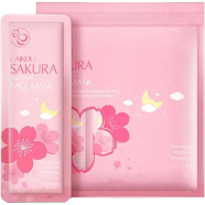 LAIKOU Sakura Sleeping Mask No-Wash Sakura Essence Face Masks Skin Care for Moisturizing Soothing Repair Night Cream - 5 Pcs