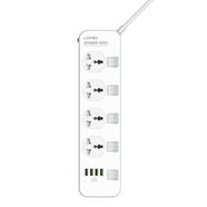 LDNIO SC4408 2500W Defender Series 4 Power Socket 4 USB Power Strip