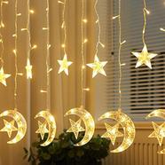 LED Star Curtain Lights ,6 moon-star 