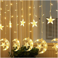 LED Star Curtain Lights ,6 moon-star icon