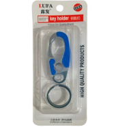 LUFA Silver Blue Antique Metal Keychain For Men Stylish Or Girl Key Ring Hook Keychain Holder For Bikes Car Random