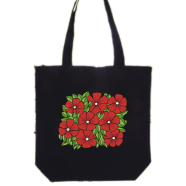 Ladies Tote Canvas Hand Shoulder Carry Bag For Women With Zipper - (BL-f002)