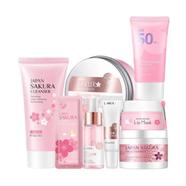 Laikou Sakura Face Serum Noirishing Essence Cream Sunscreen SPF 50 Rejuvenation- 8pcs Combo