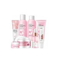 Laikou Sakura Face Skin Care Set Moisturizing Nourishing Serum 8pcs