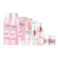 Laikou Sakura Face Skin Care Set Moisturizing Nourishing Serum Makeup Set - 7 pcs