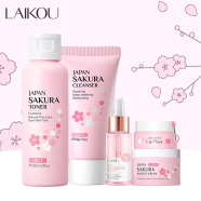 Laikou Sakura Whitening Skincare Set Cleansing Moisturizing Rejuvenation Cherry Blossoms Skincare Gifts 5pcs