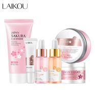 Laikou sakura face wash/eye cream/sakura serum/vitamin c serum/essence cream/mud mask Combo series