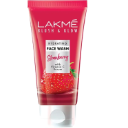 Lakme Blush And Glow Strawberry Gel Face Wash 100 ml With Vitamin C Serum
