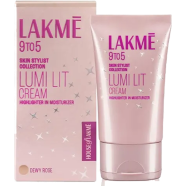 Lakme Lumi Cream Dewy Rose 30 gm Face cream With Moisturizer Plus Highlighter, Enriched With Niacinamide And Hyaluronic Acid