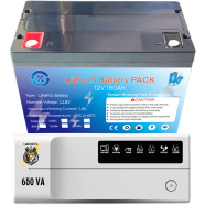 Lannister LB-11 Digital UPS IPS - 650 VA - 500 Watt - 12 Volt With 180Ah Battery - Full Package image