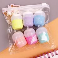 Lantu Mini Pine Cone Highlighter Kawaii 6 pcs Set