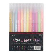 Large Capacity Highlight Water Pen 0.5mm Syringe Watercolor Pen Fine Art Highlight Pen Painting Template Pen 12 Colors/set
