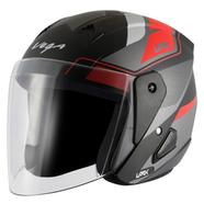 Vega Lark Legend Dull Black Red Helmet