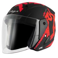Vega Lark Victor Dull Black Red Helmet