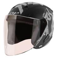 Vega Lark Victor Dull Black Silver Helmet