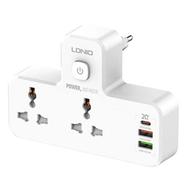 Ldnio Power Strip 2 Port with 2 USB and 1 USB-C PD and QC3.0 EU (SC2311) - White