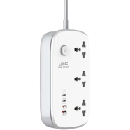 Ldnio Power Strip 65W 3 Sockets With 4 Port Charger - SC3416