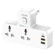 Ldnio SC2311 20W 3 Port USB PD And QC3.0 Charger Extension 2 Way Power Socket