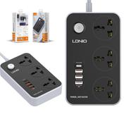 Ldnio SC3412 38W PD20W Power Strip 3 Socket Outlets anStrip 3 Socket Outlets and 3 QC 3.0 USBd 3 QC 3.0 USB