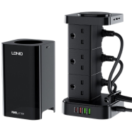 Ldnio SKW6457 6 Outlet USB Tower Extension Power Socket with 15W Wireless Charger