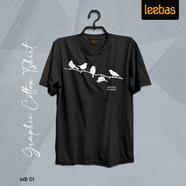 Leebas Halfsleeve Cotton Tshirt Black Color - MB01