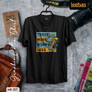 Leebas Halfsleeve Cotton Tshirt Black Color - MB357