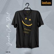 Leebas Halfsleeve Cotton Tshirt Black Colour - MB06